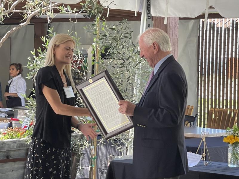 Thompson Honors Anita Oberholster as the Yolo County American Dream Award Recipient