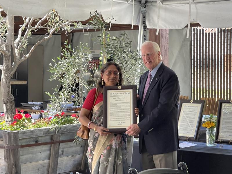 Thompson Honors Madhulika Singh as the Solano County American Dream Award Recipient